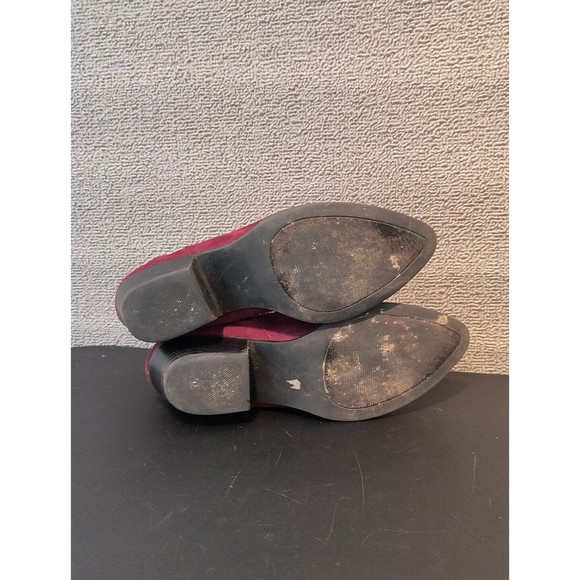 Carlos by Carlos Santana Western Ankle Boots Women's 6.5 Red Burgundy Floral2070 - Picture 6 of 10